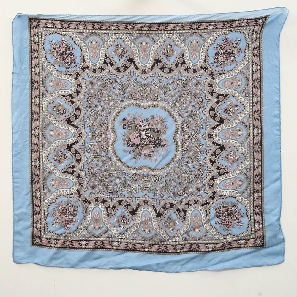 Free People So Silk Printed Bandana Scarf Tube Top Belt Paisley Wrap OS 291514